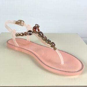 Brand New | Bamboo | Diamanté Pink Jelly Sandals | Size 7